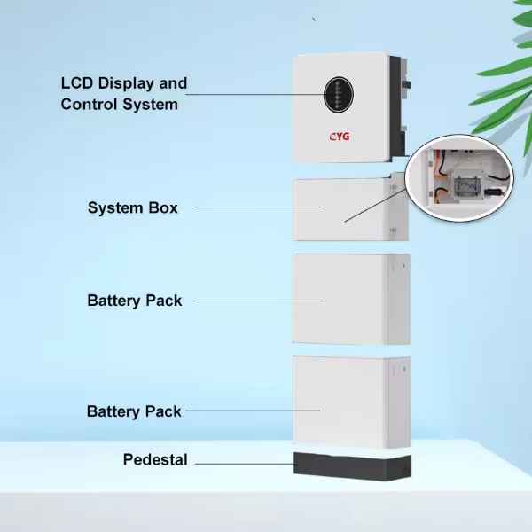 CYG all in one battery with inverter 48V 51.2v LiFePO4 battery 10kw 15kw 20kw 30kw 40kw ESS Home Energy Storage Systems