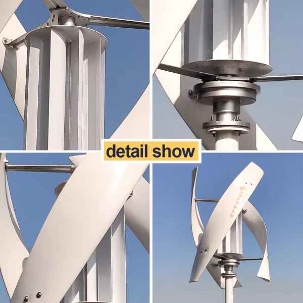 Smaraad 1kw 12V 24v 48V low noise Vertical Wind Turbine Generator wind fan for Home use